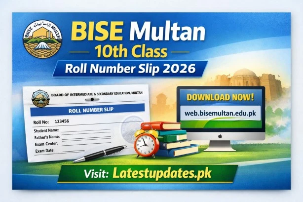 BISE Multan 10th Class Roll Number Slip 2026