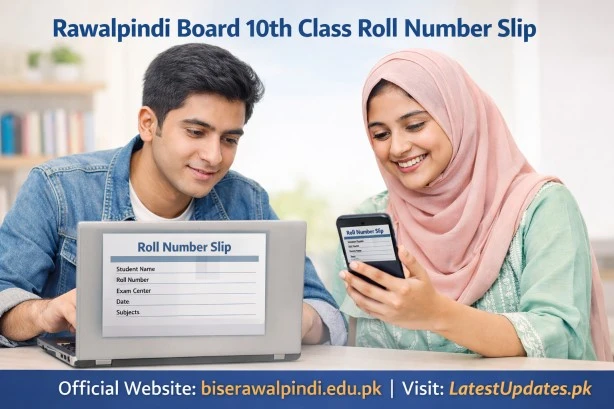 BISE Rawalpindi 10th Class Roll Number Slip 2026