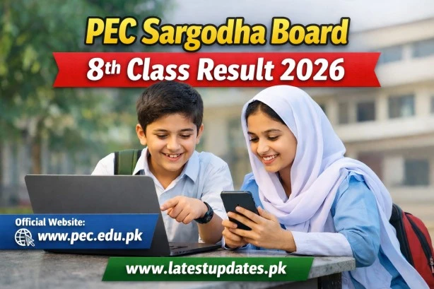 PEC Sargodha Board 8th Class Result 2026