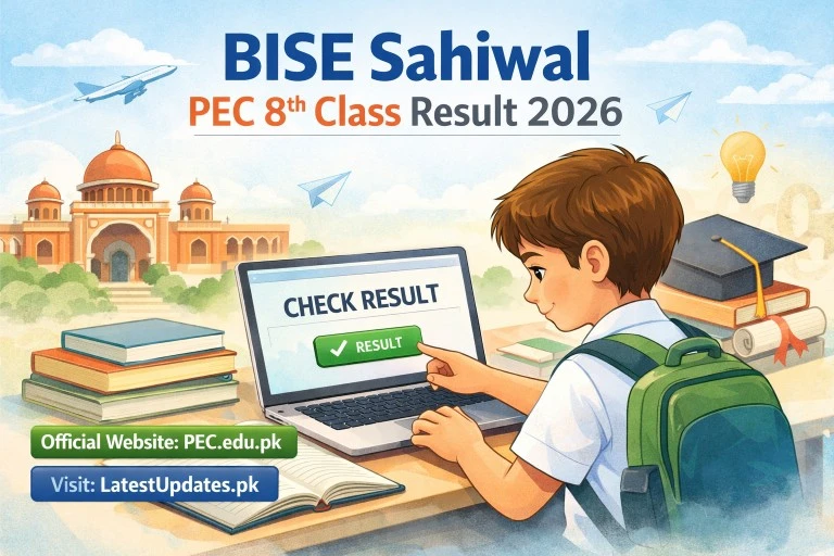 BISE Sahiwal PEC 8th Class Result 2026
