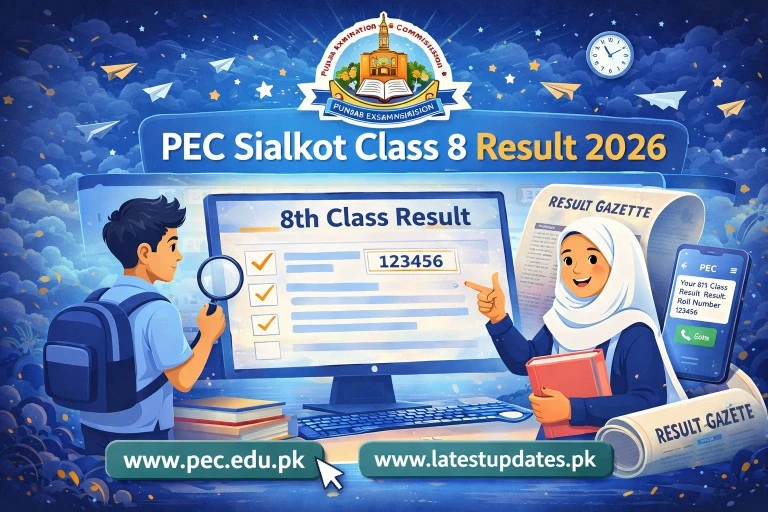 PEC Sialkot Class 8 Result 2026