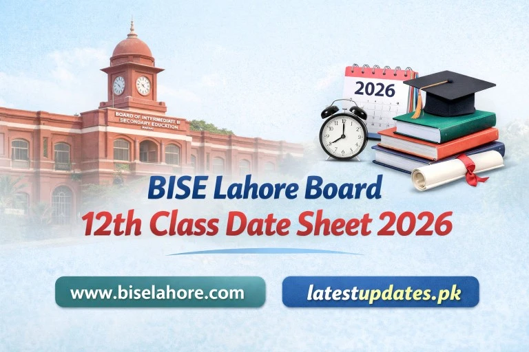 BISE Lahore Board 12th Class Date Sheet 2026