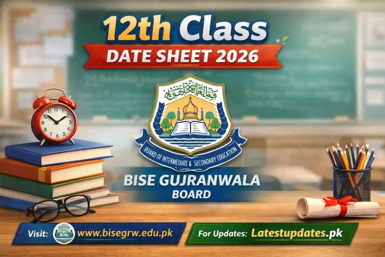 12th Class Date Sheet Gujranwala Board 2026