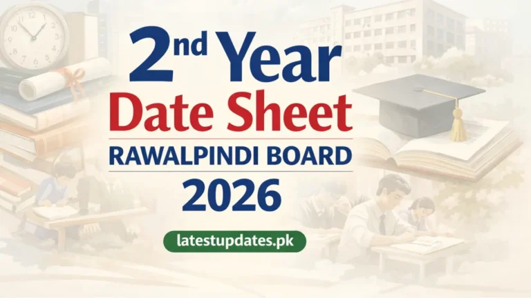2nd year Date Sheet Rawalpindi Board 2026