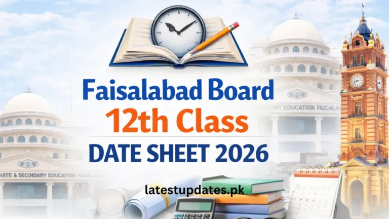 Faisalabad Board 12th Class Date Sheet 2026
