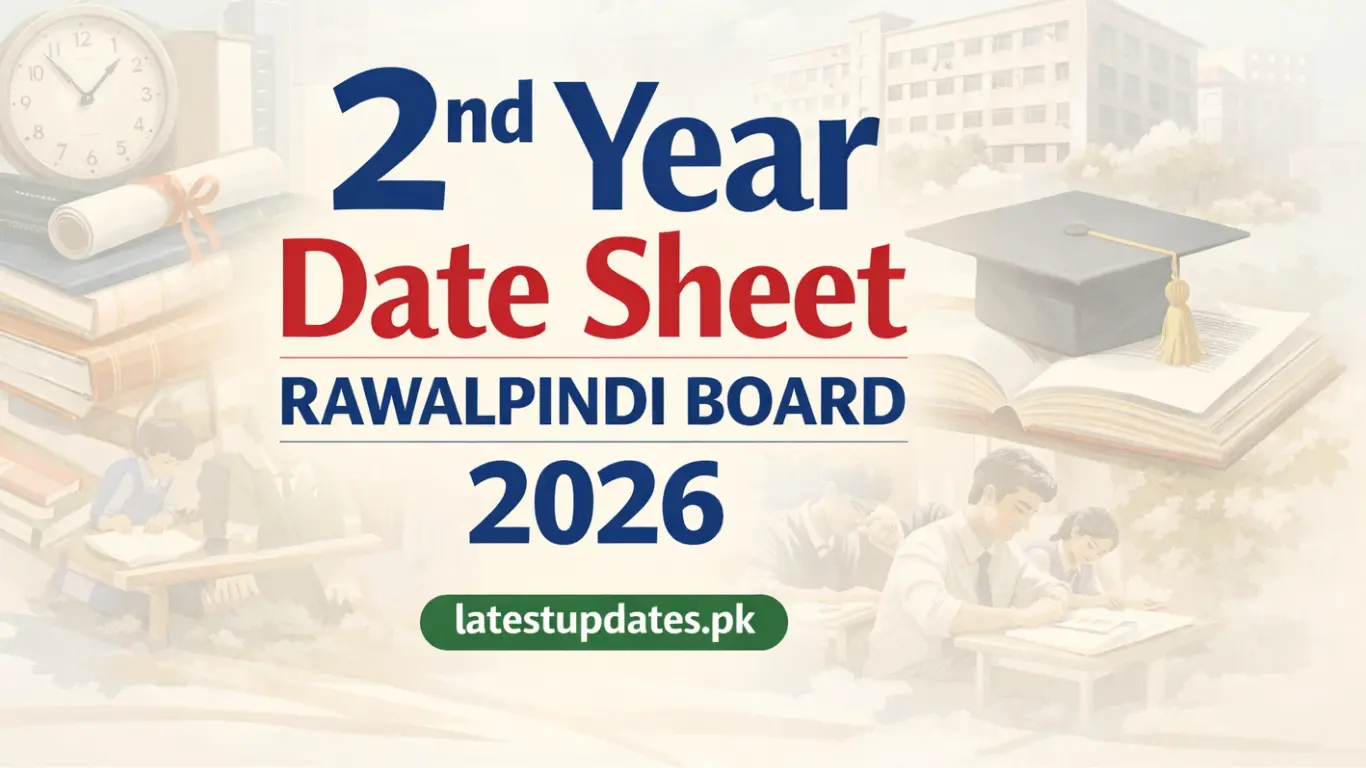 2nd year Date Sheet Rawalpindi Board 2026