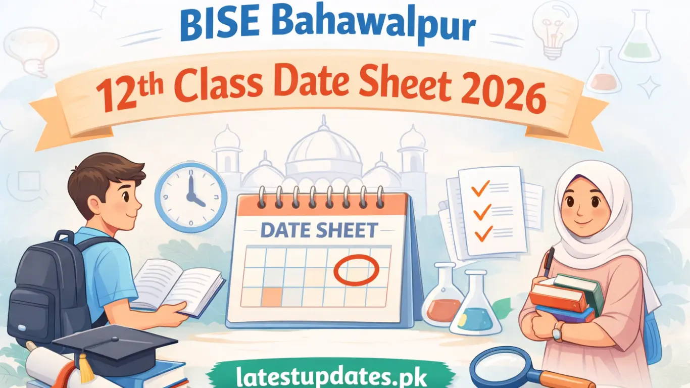 BISE Bahawalpur Date Sheet 12th class 2026
