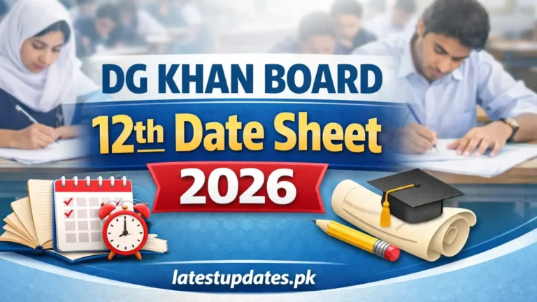 DG Khan Board 12th Date Sheet 2026