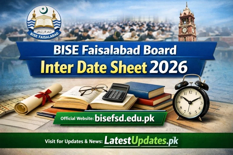 BISE Faisalabad Board Inter Date Sheet 2026