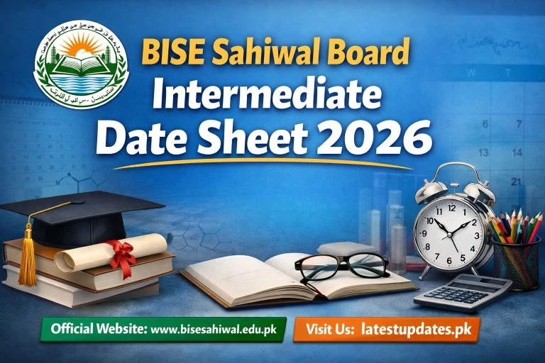 BISE Sahiwal Board Intermediate Date Sheet 2026