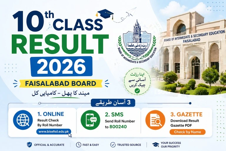 10th Class Result 2026 Faisalabad Board