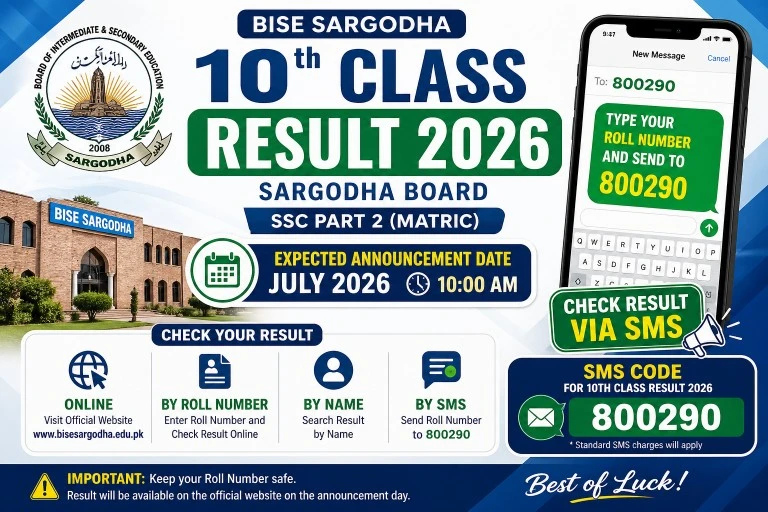 10th Class Result 2026 Sargodha Board