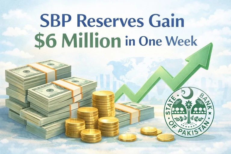 SBP Reserves Gain $6 Million in One Week