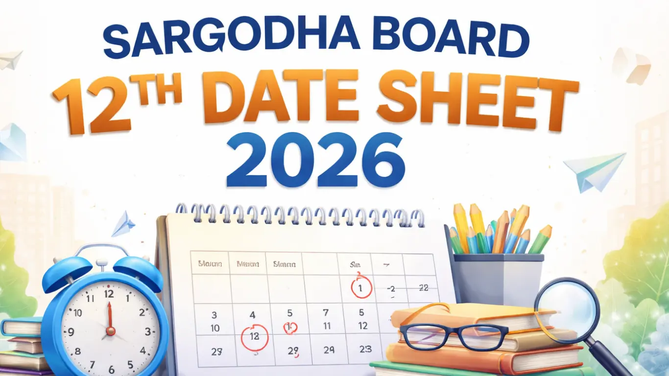 Sargodha Board 12th Date Sheet 2026