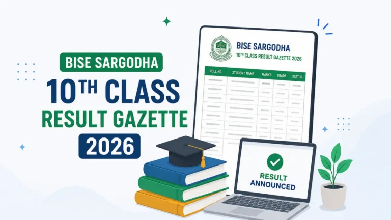 10th Class Result Gazette 2026 BISE Sargodha