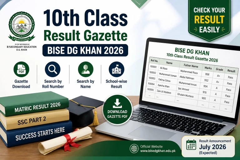 10th Class Result Gazette BISE DG Khan 2026
